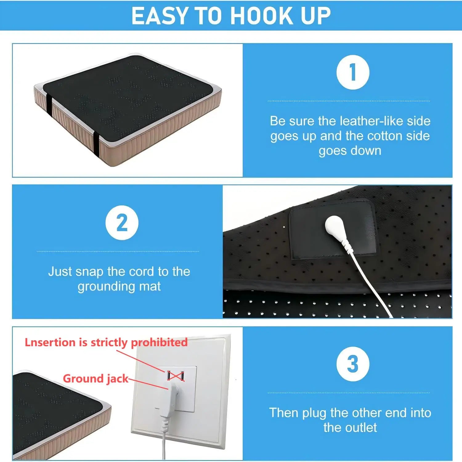 Grounding Mat, Perforated Design 100% Conductive