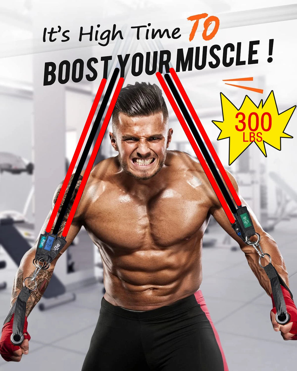 300LBS Fitness Resistance Bands