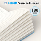 4-Pack A5 Lined Journal Notebook, 180 Pages