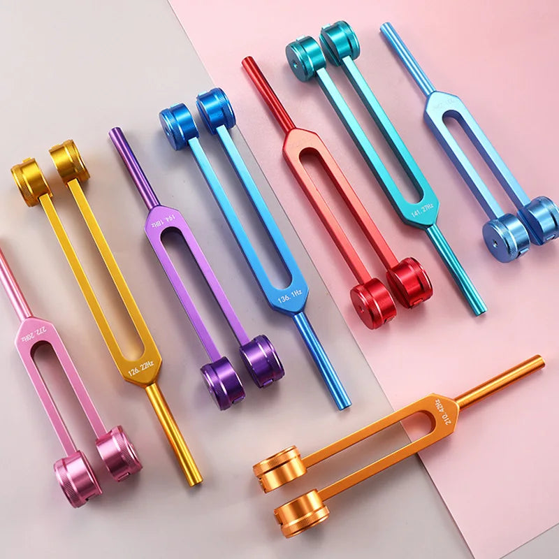Colorful Chakras Tuning Fork Sets Diapason Healing