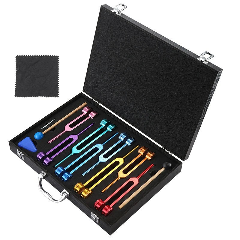 Colorful Chakras Tuning Fork Sets Diapason Healing