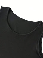 Men's Black Sleeveless Tank Graphic Horn Design