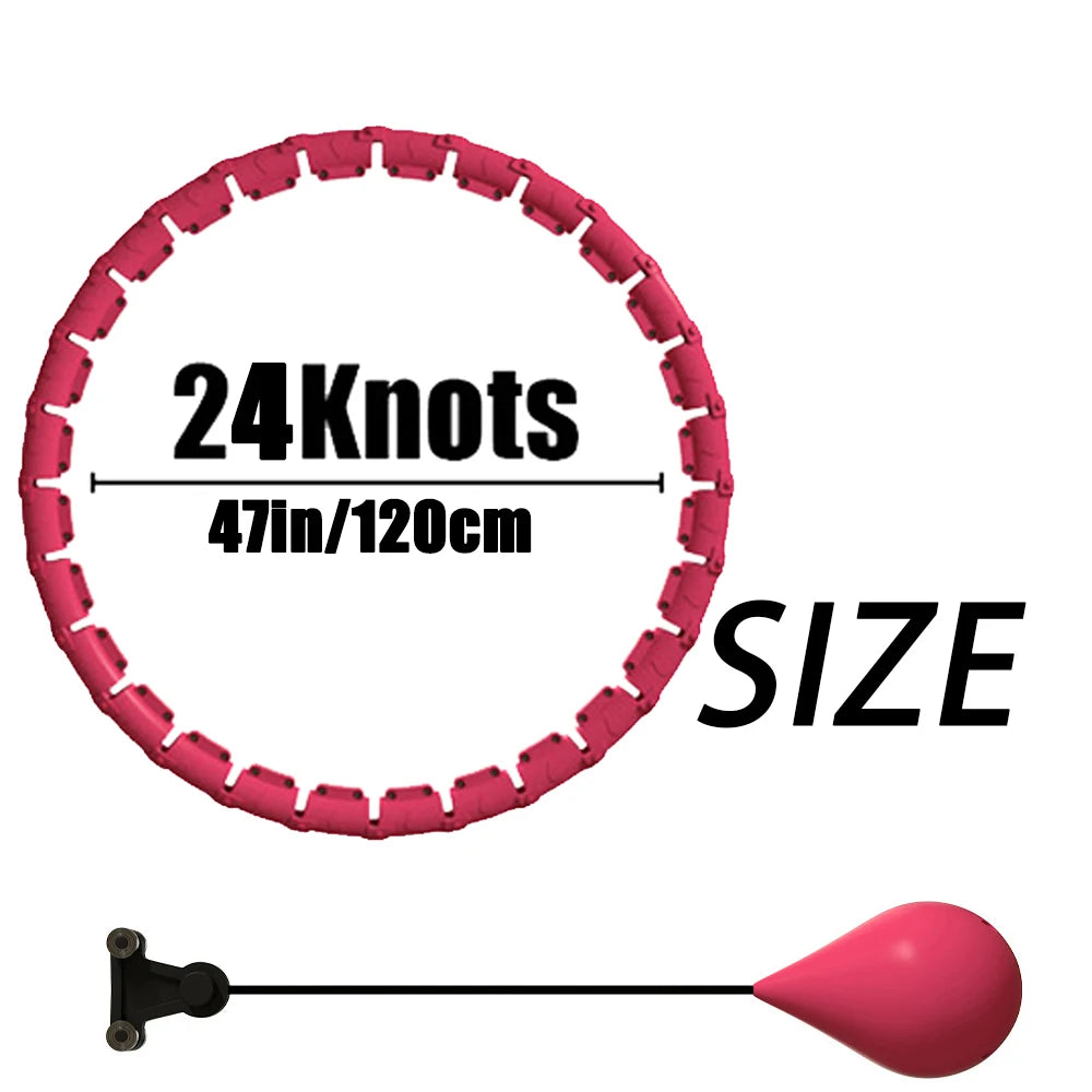Weighted Fitness Hoop Adjustable With Detachable Knots