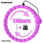 Weighted Fitness Hoop Adjustable With Detachable Knots