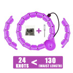Weighted Fitness Hoop Adjustable With Detachable Knots
