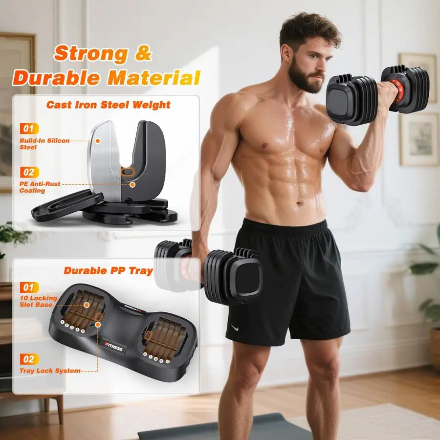 Adjustable Dumbbell Set Of 2