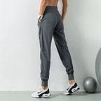 Fabric Drawstring Running Sport Joggers Women