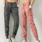 Fabric Drawstring Running Sport Joggers Women