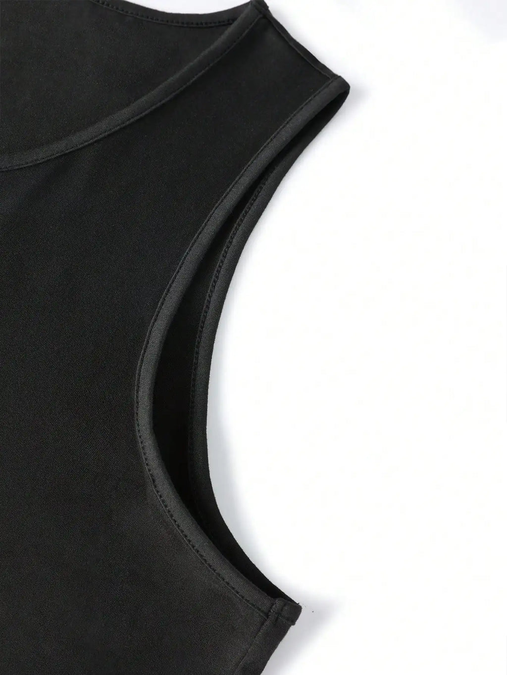 Men's Black Sleeveless Tank Graphic Horn Design