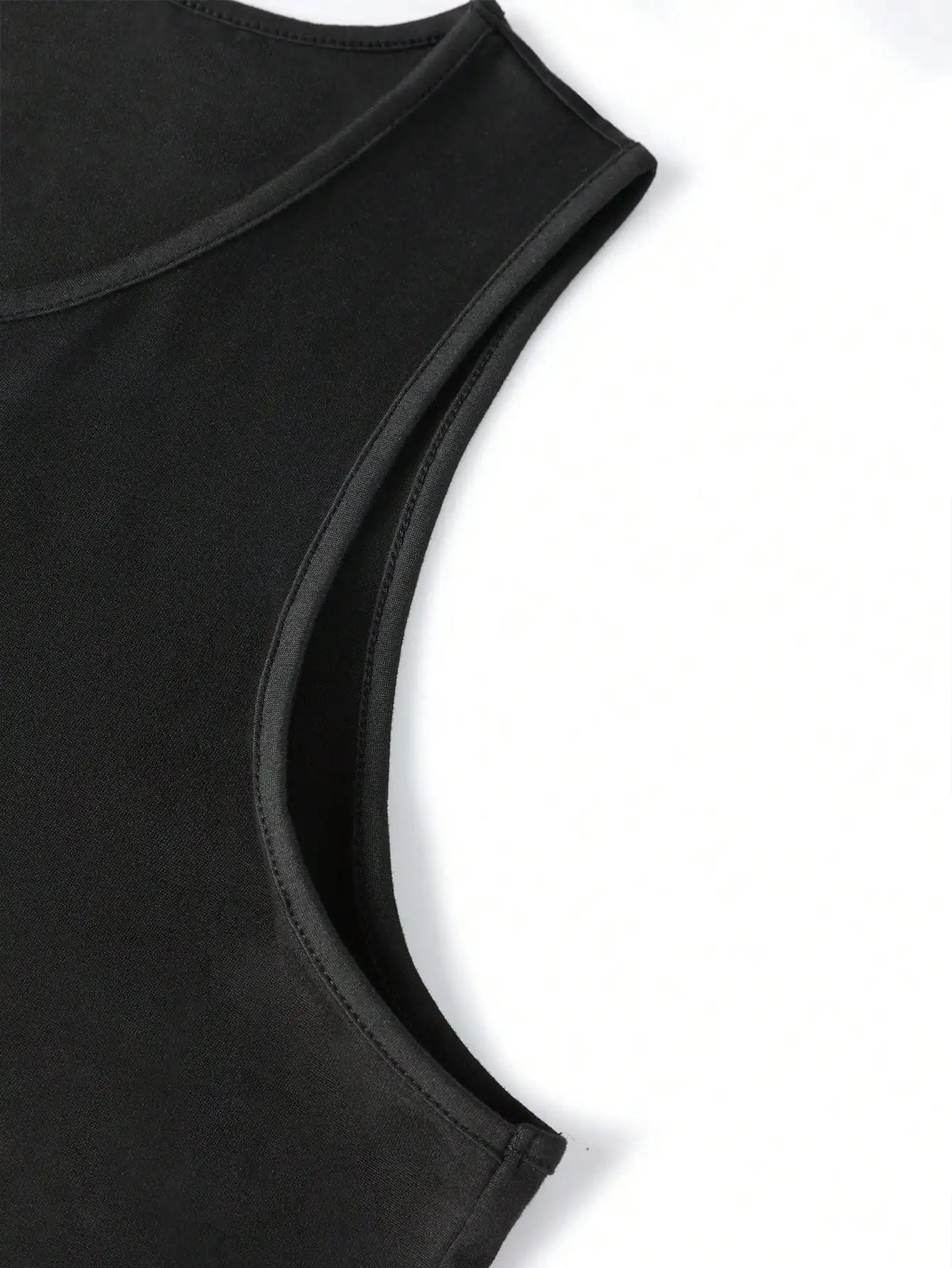 Men's Black Sleeveless Tank Graphic Horn Design
