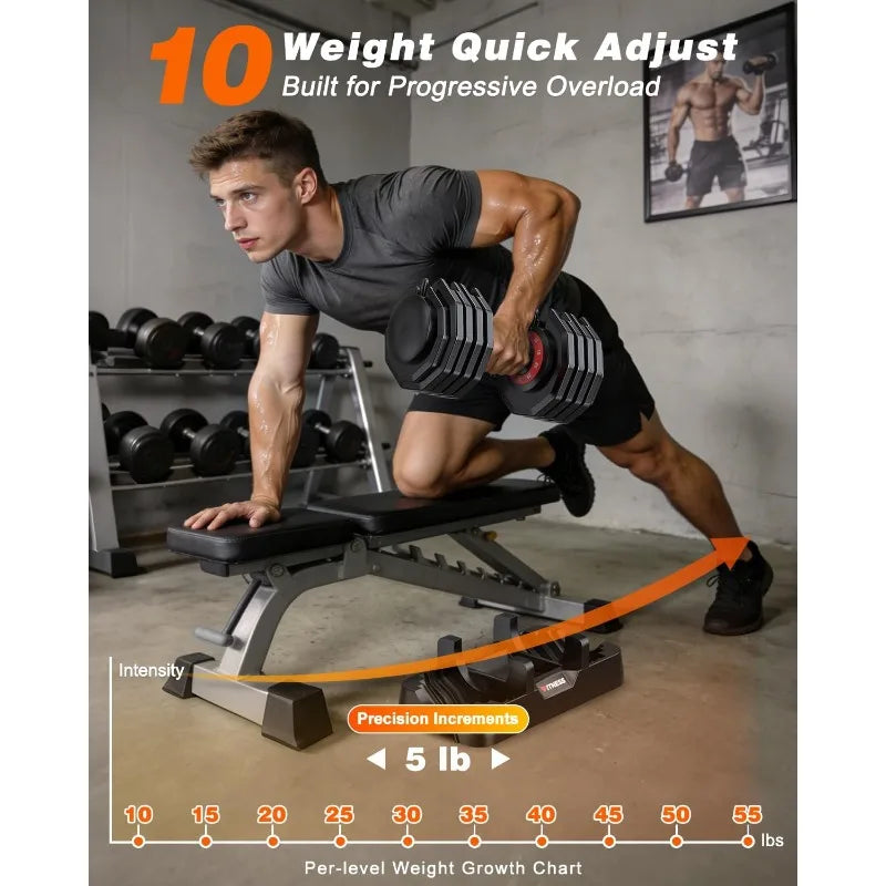 Rendpas Adjustable Dumbbells Set Of 2 Quick-Lock