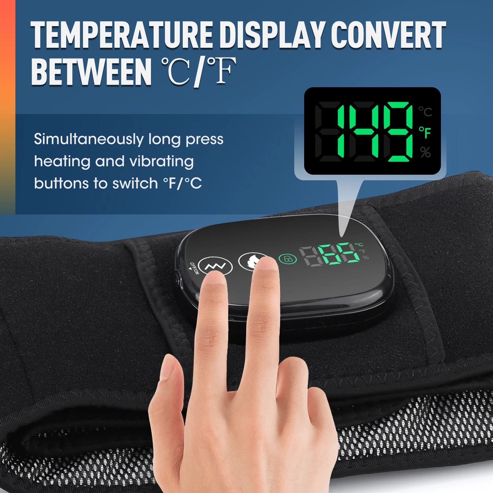 Cordless Heated Waist Massager With Vibration