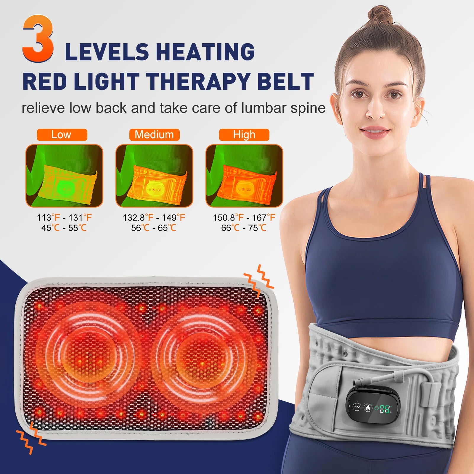 Cordless Heated Waist Massager With Vibration
