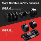 Adjustable Dumbbells Set Of 2 52 lbs