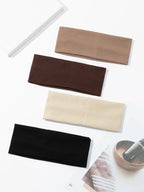 4PC Women Solid Color Elastic Headbands