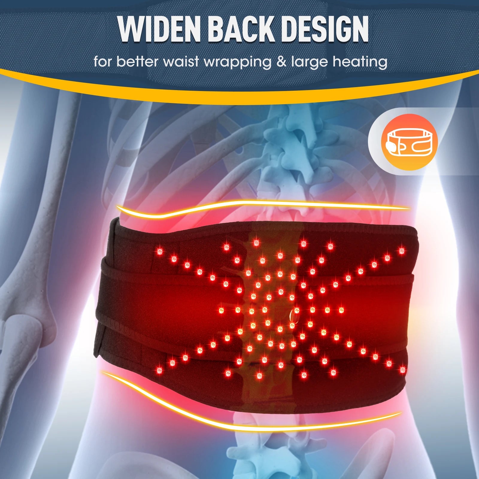 Cordless Heated Waist Massager With Vibration