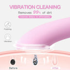 Rechargeable Silicone Face Scrubber With Heat Massage