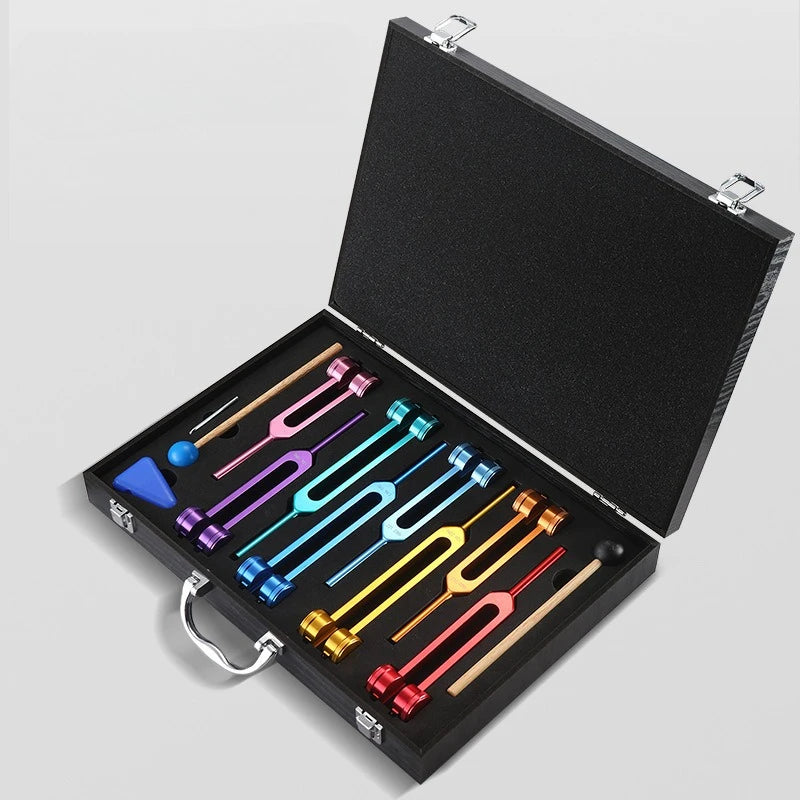 Colorful Chakras Tuning Fork Sets Diapason Healing