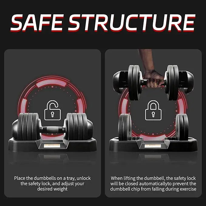 Adjustable Dumbbells Set Of 2 52 lbs