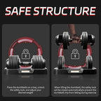 Adjustable Dumbbells Set Of 2 52 lbs