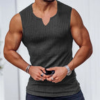 Men V-neck Sleeveless Tank