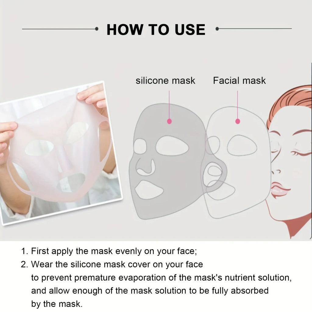 1PC Silicone Facial Mask  Moisturizing-Reusable