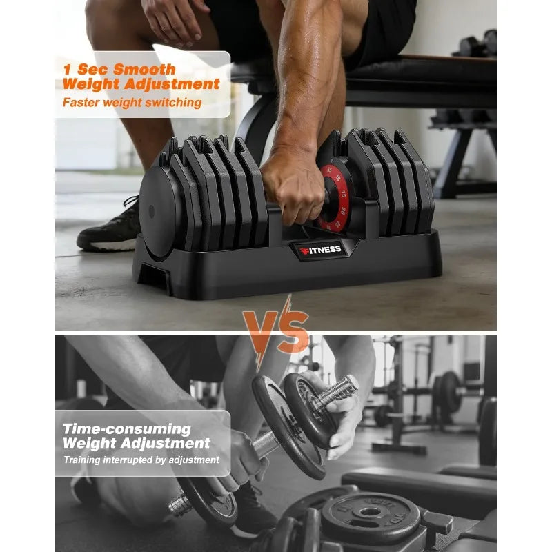 Rendpas Adjustable Dumbbells Set Of 2 Quick-Lock