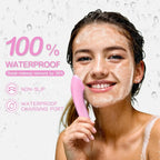 Rechargeable Silicone Face Scrubber With Heat Massage