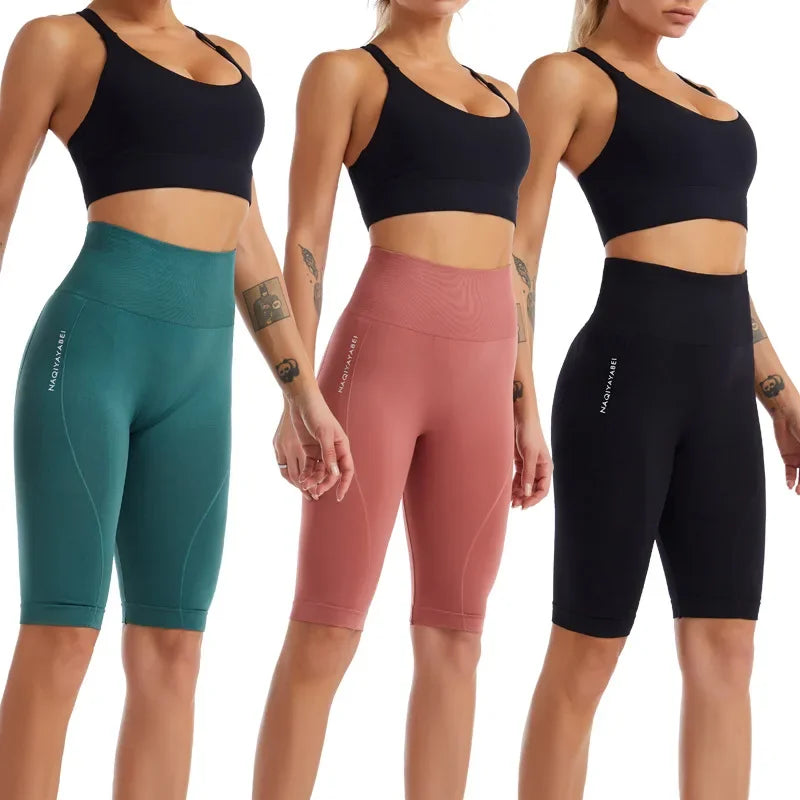 Women High Waist Work Out Shorts