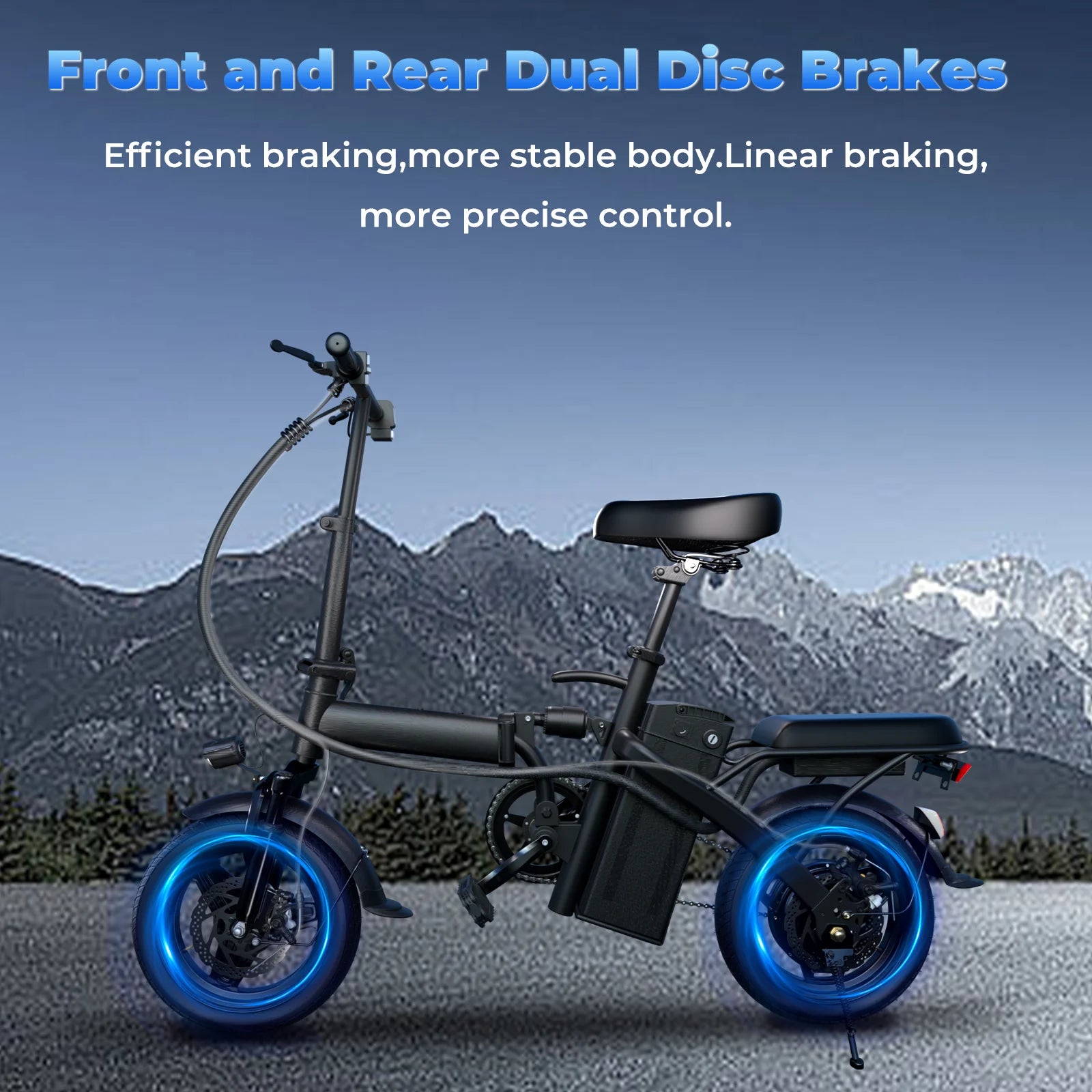 LELEKUAI 500W Adult, 14 Inch Electric Bike,
