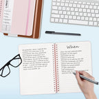 Pink Lined Spiral Notebook, 160 Pages