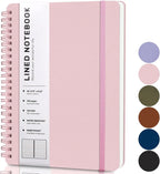 Pink Lined Spiral Notebook, 160 Pages