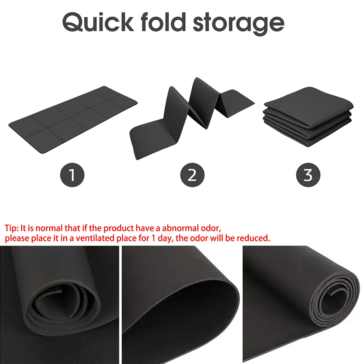 Foldable Yoga Exercise Mat 3mm/4mm/6mm Thicknesses
