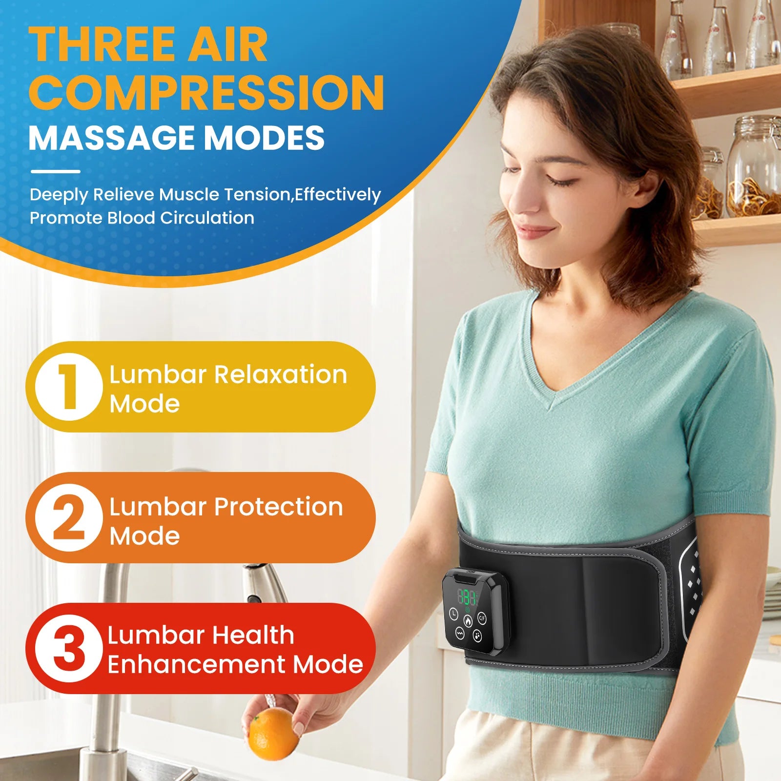 Cordless Heated Waist Massager With Vibration