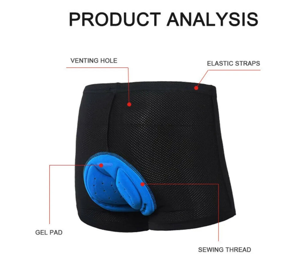 Gel Men's Women's Breathable Cycling Under Shorts