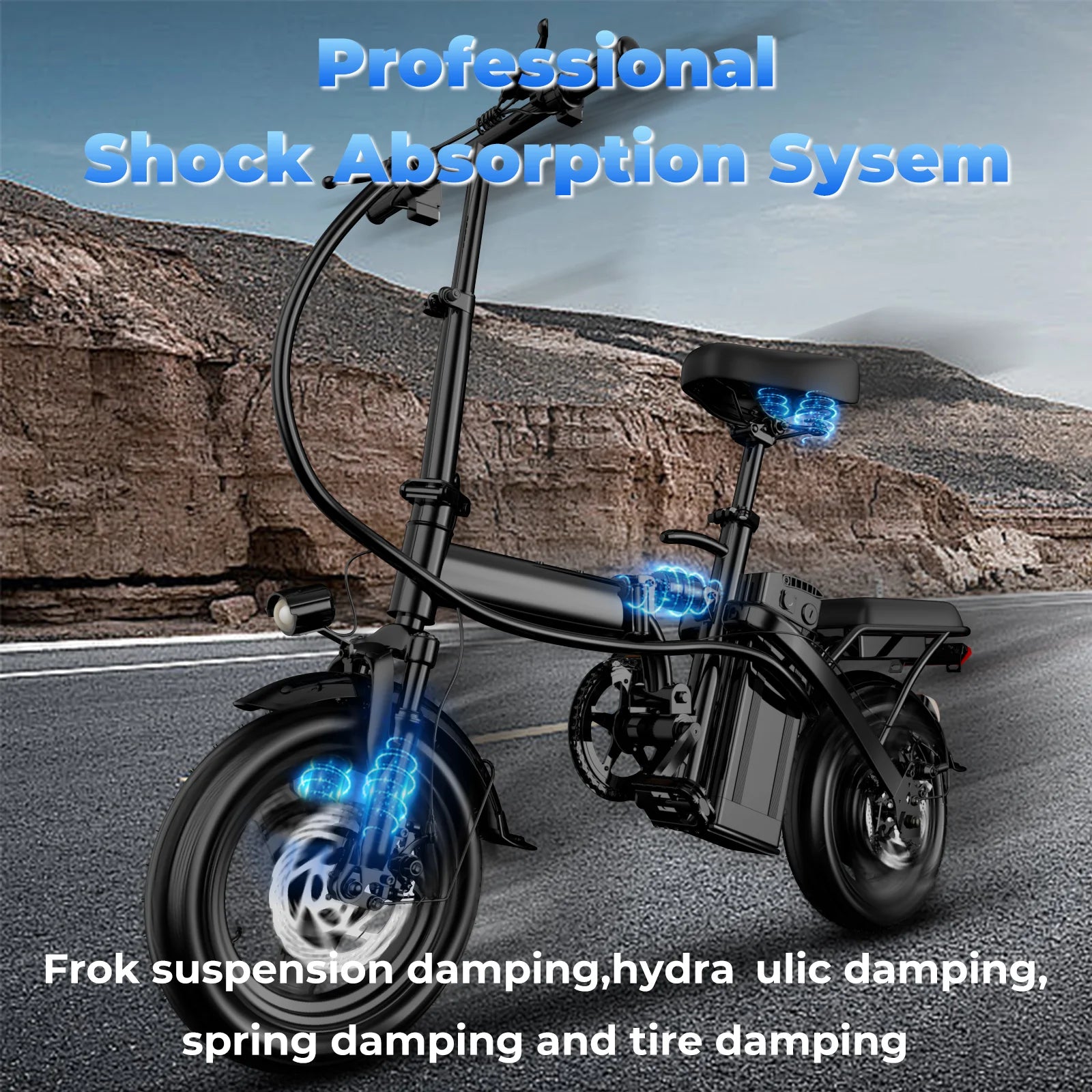 LELEKUAI 500W Adult, 14 Inch Electric Bike,