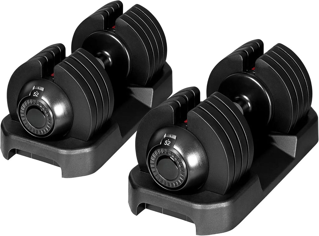 Adjustable Dumbbells Set Of 2 52 lbs