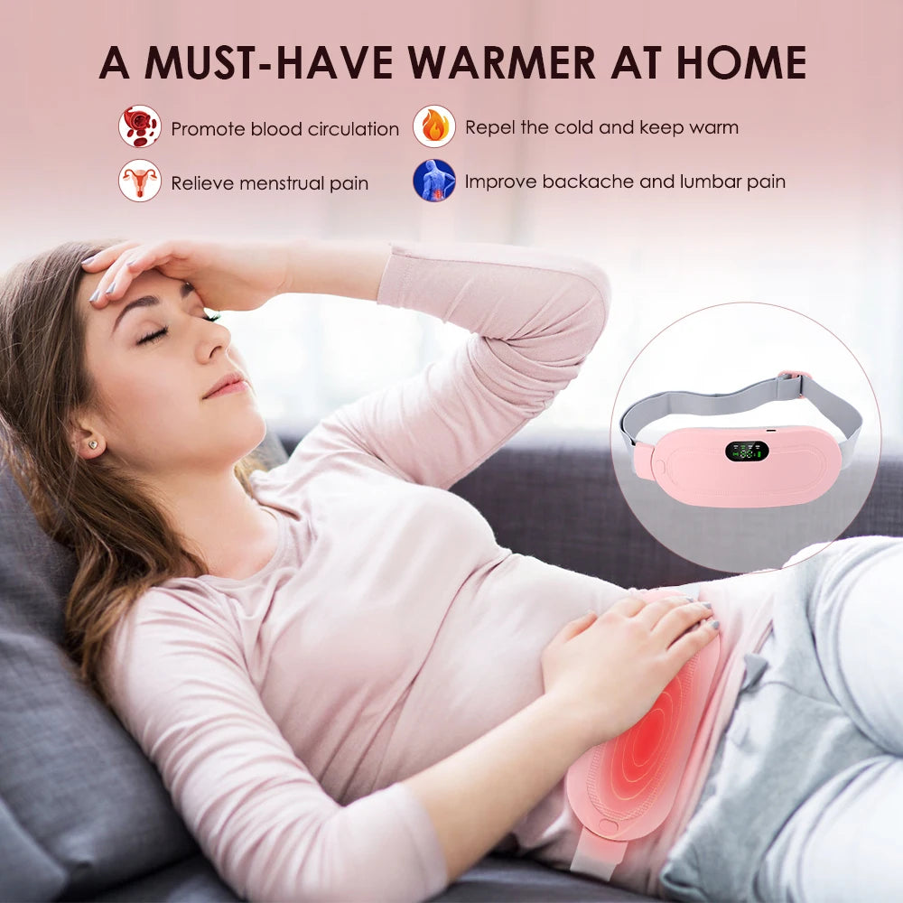 Cramp Massager Vibrating Heating Abdominal Belt