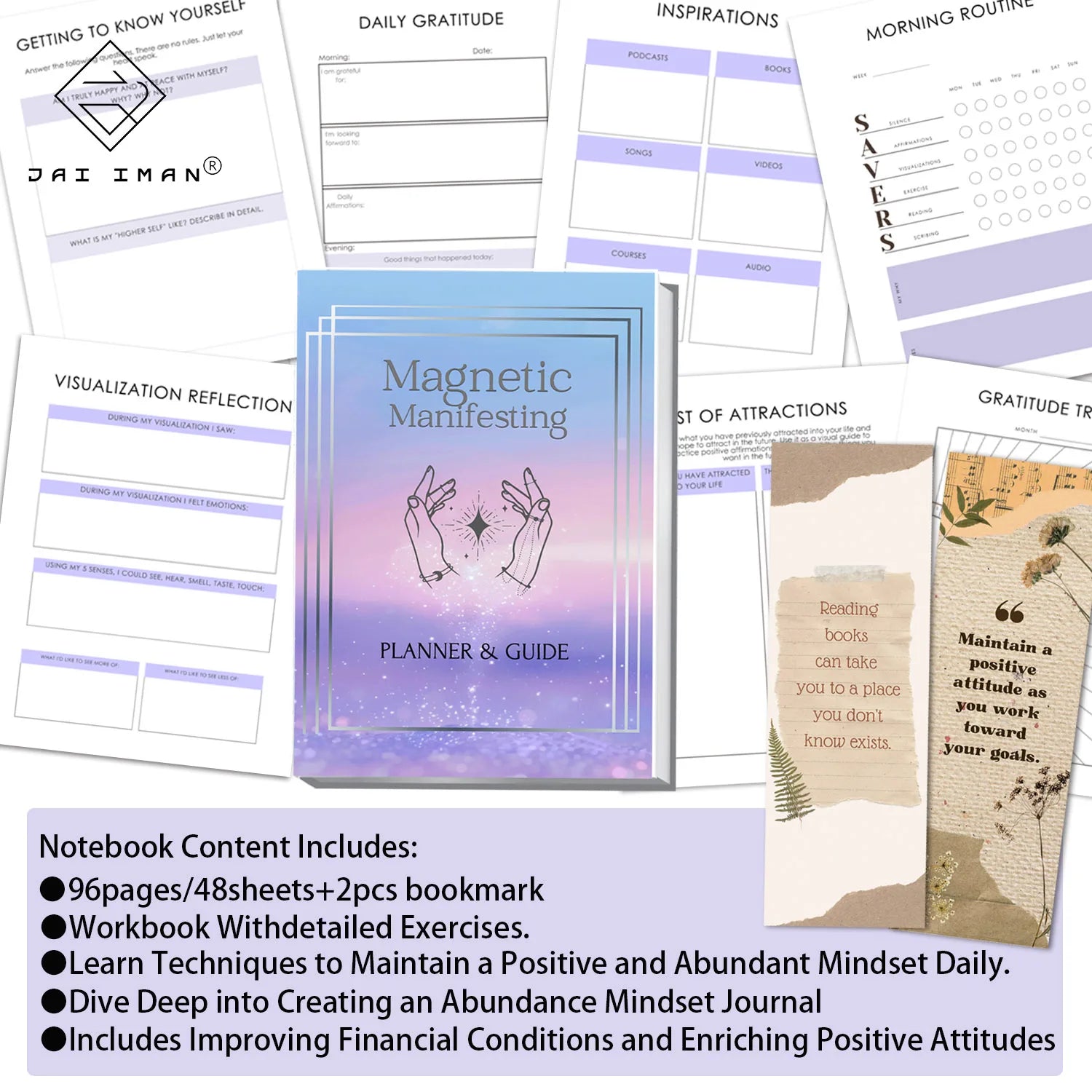 96 pages Journal Perfect for Affirmation Guides