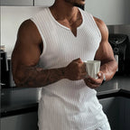 Men V-neck Sleeveless Tank