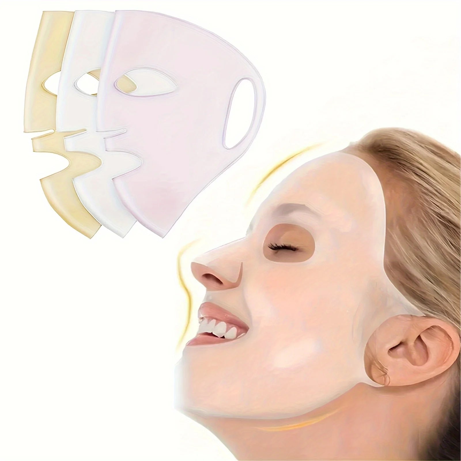 1PC Silicone Facial Mask  Moisturizing-Reusable