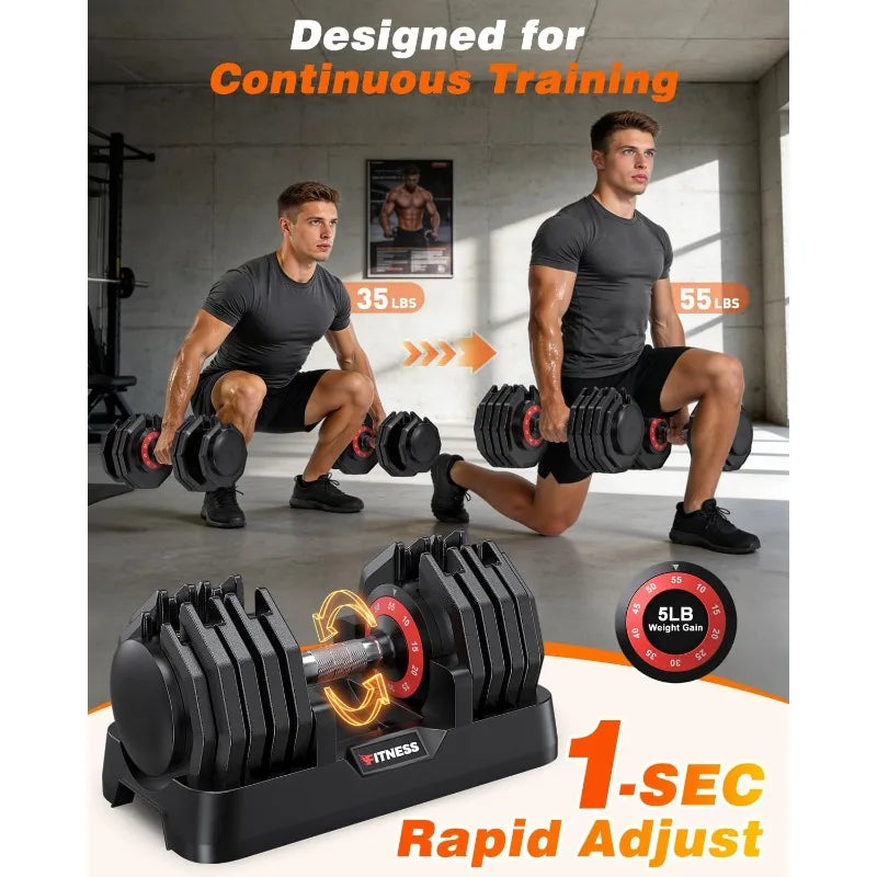 Rendpas Adjustable Dumbbells Set Of 2 Quick-Lock