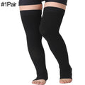 Thigh High 20-32 mmHg Compression Toeless Socks