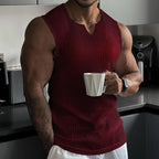 Men V-neck Sleeveless Tank