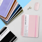 Pink Lined Spiral Notebook, 160 Pages