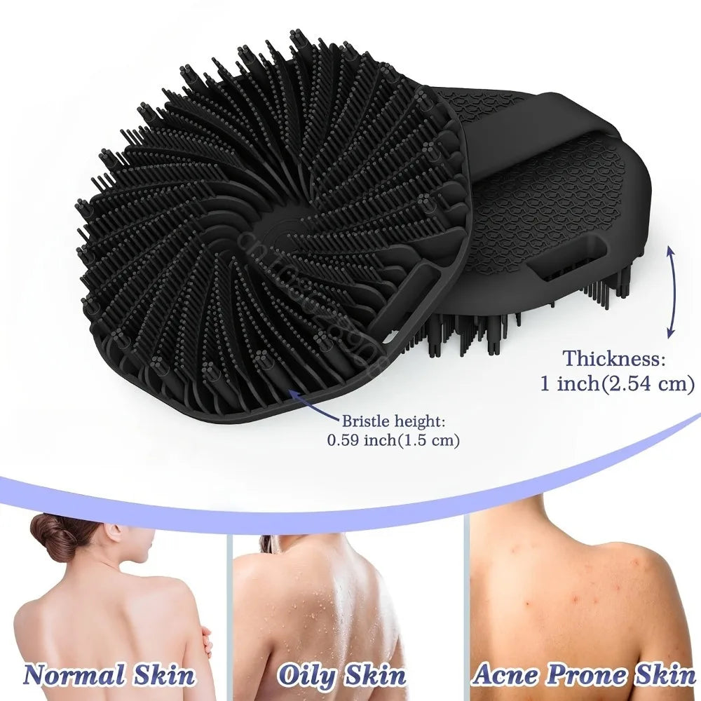 Soft Silicone Shower Bath Sponge With Handle