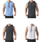 Mens Quick Dry Hooded Sleeveless Shirt
