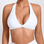 V-neck Sport Bra Women Halter Backless