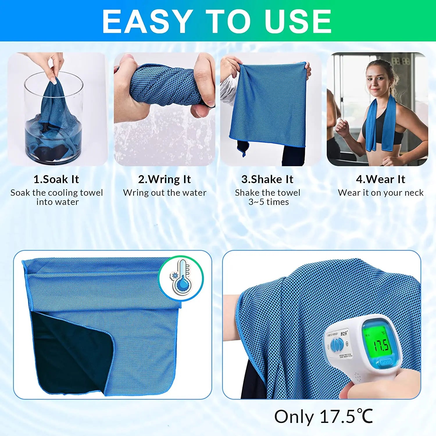 4 Pack Cooling Towels Quick Dry