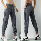 Fabric Drawstring Running Sport Joggers Women